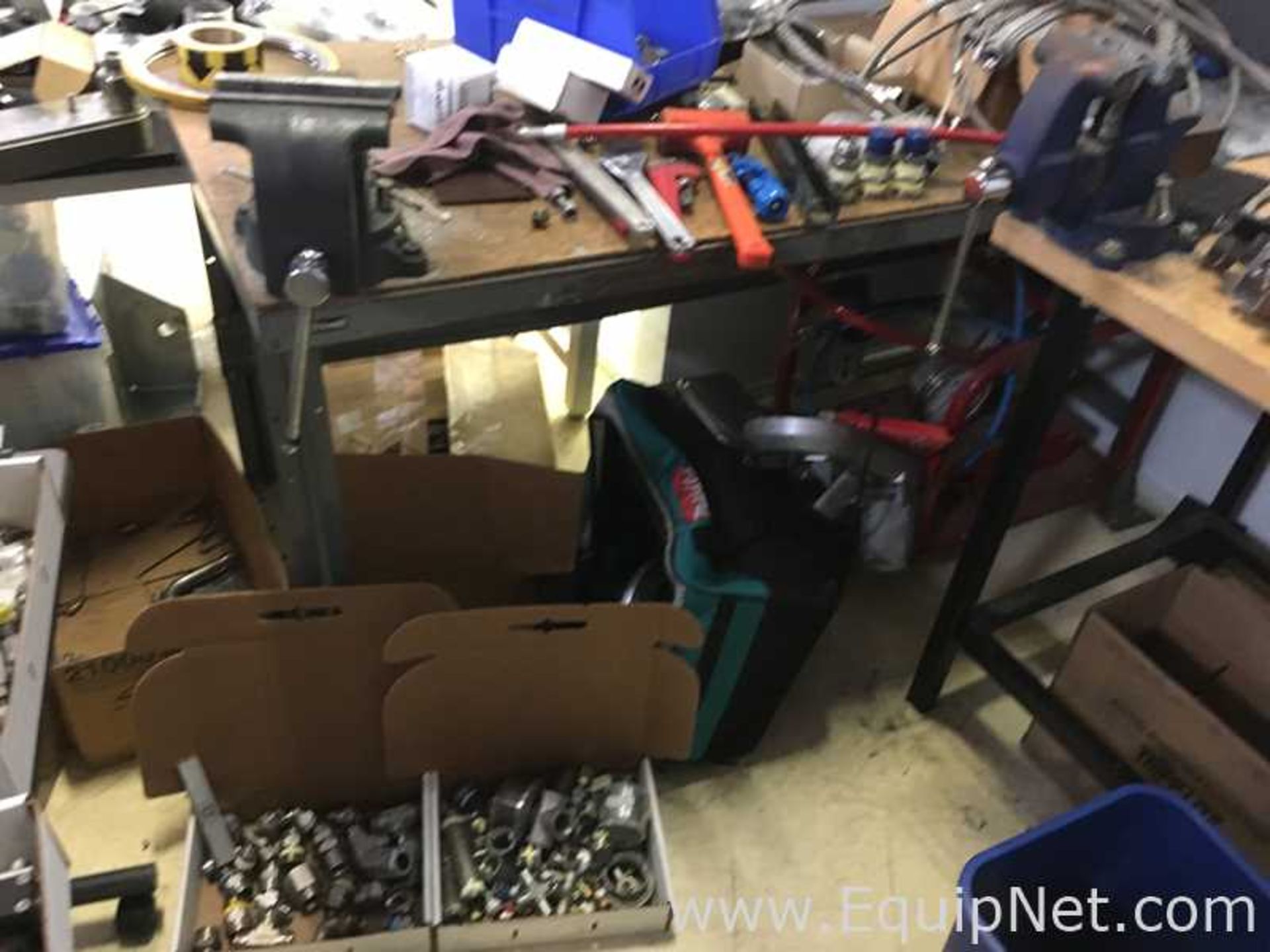 Large Lot of MRO Parts with Benches and Cabinets - Image 4 of 20