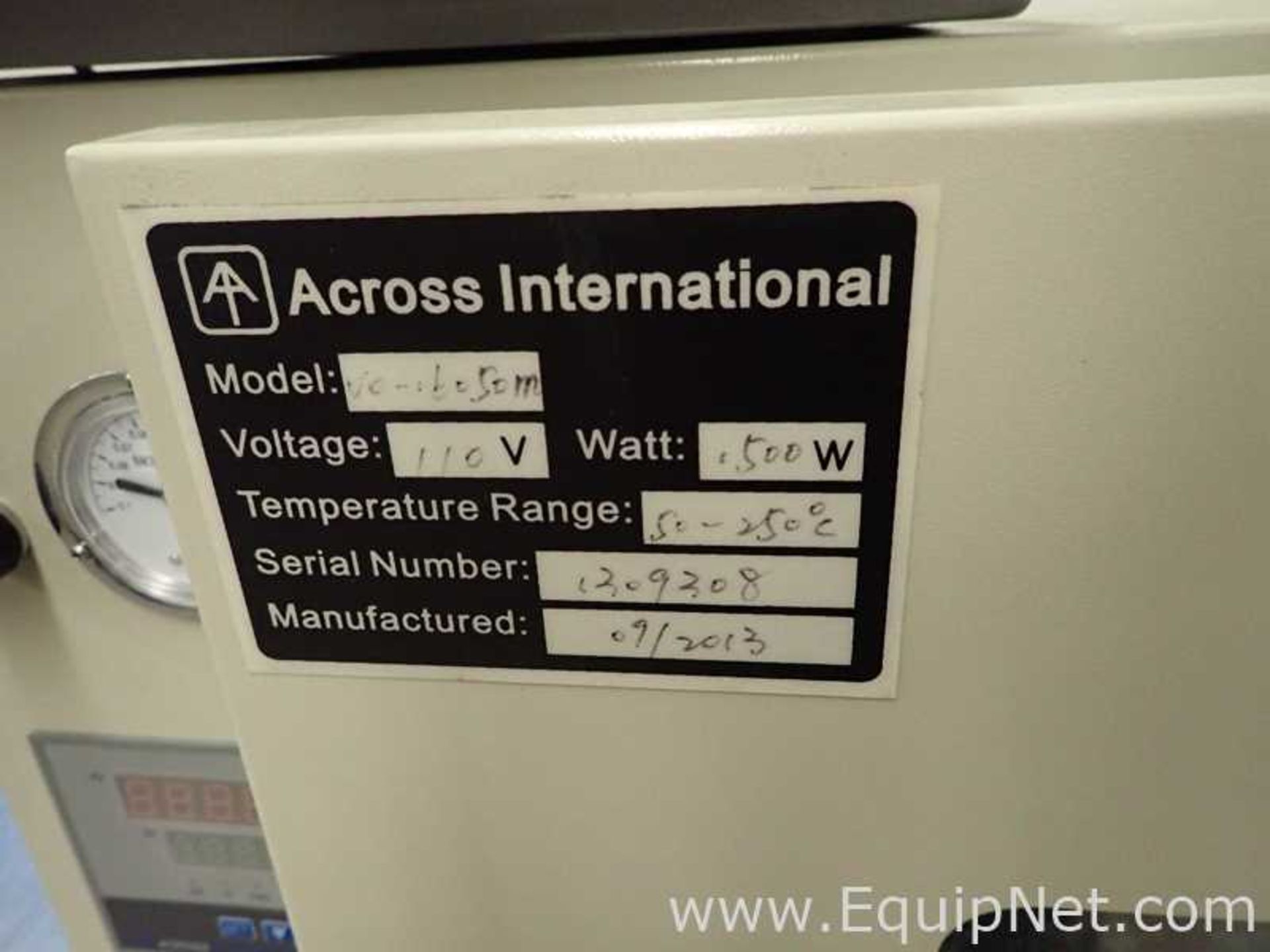 Across International VO-16050 Vacuum Drying Oven with TW-1A Vacuum Pump - Image 3 of 8
