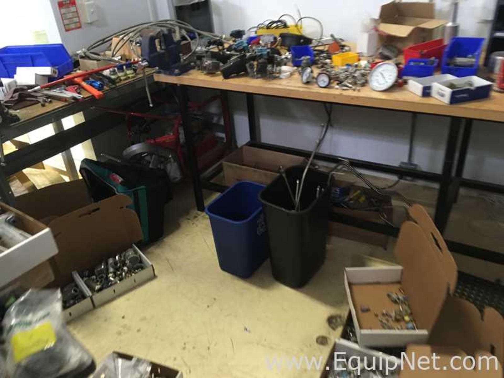 Large Lot of MRO Parts with Benches and Cabinets - Image 3 of 20