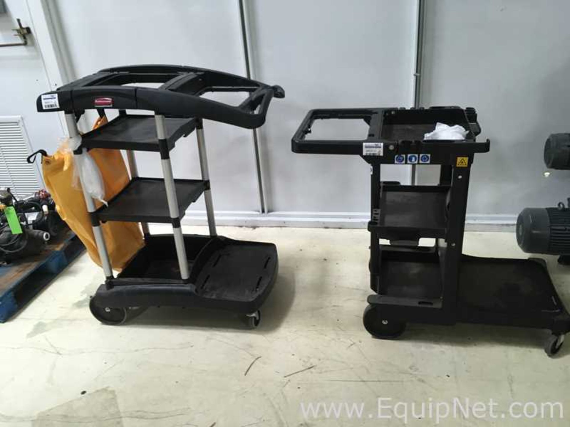 Lot of 2 Janitorial Carts