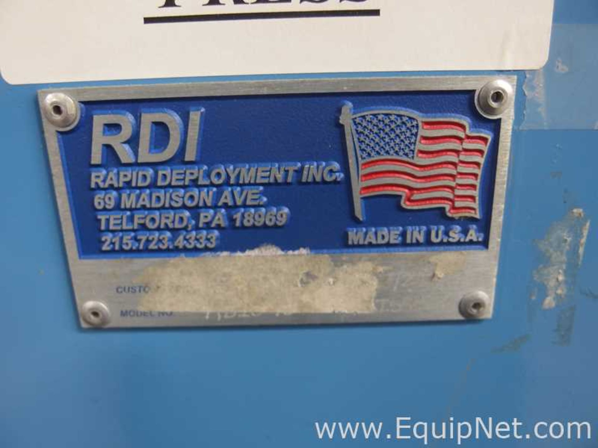 Lot of 16 Rapid Deployment RDI Series Bonding Presses - Image 286 of 303