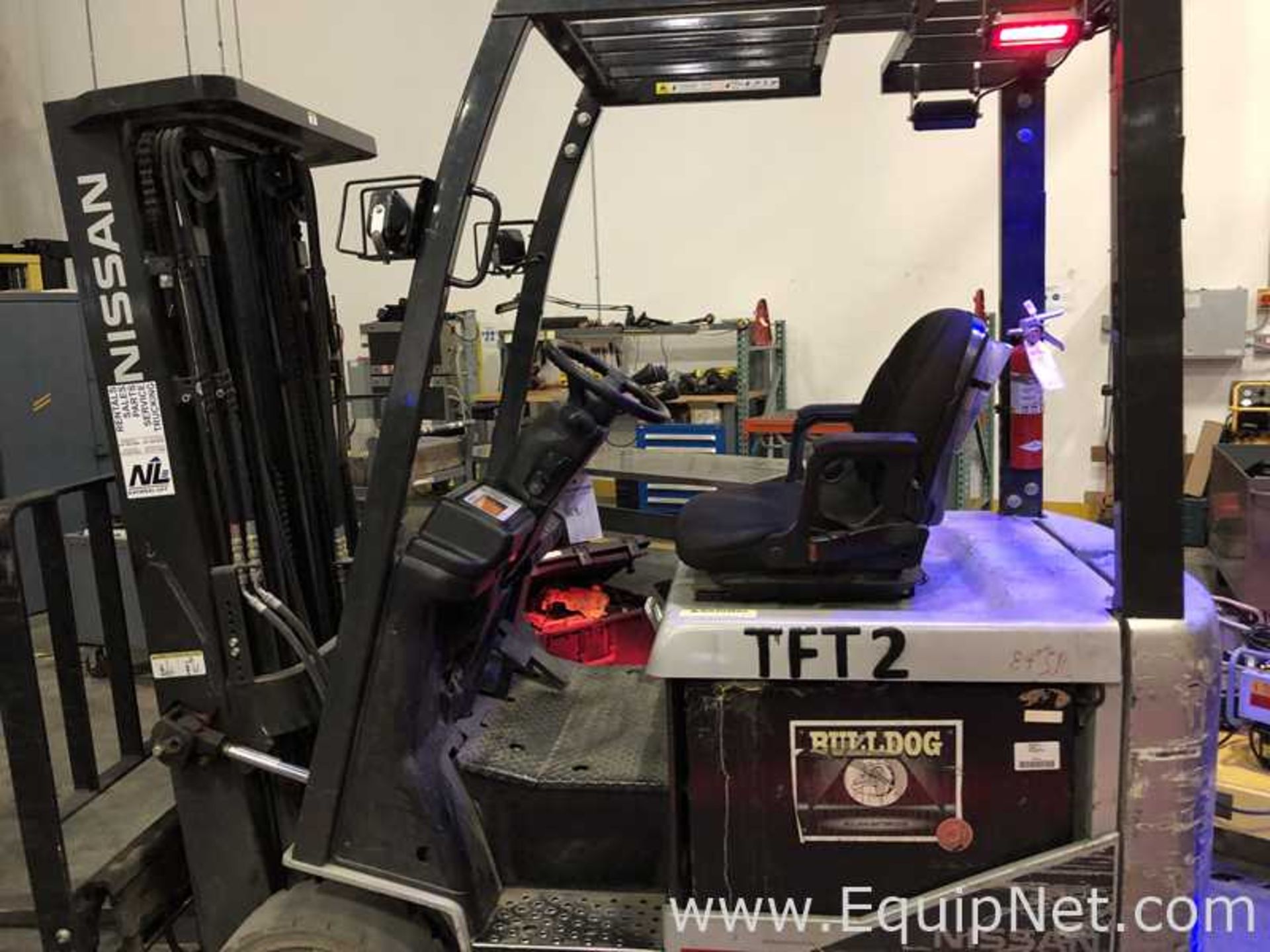 Nissan MCT1B2L25S Electric 5000 Pound Fork Lift - Image 15 of 16
