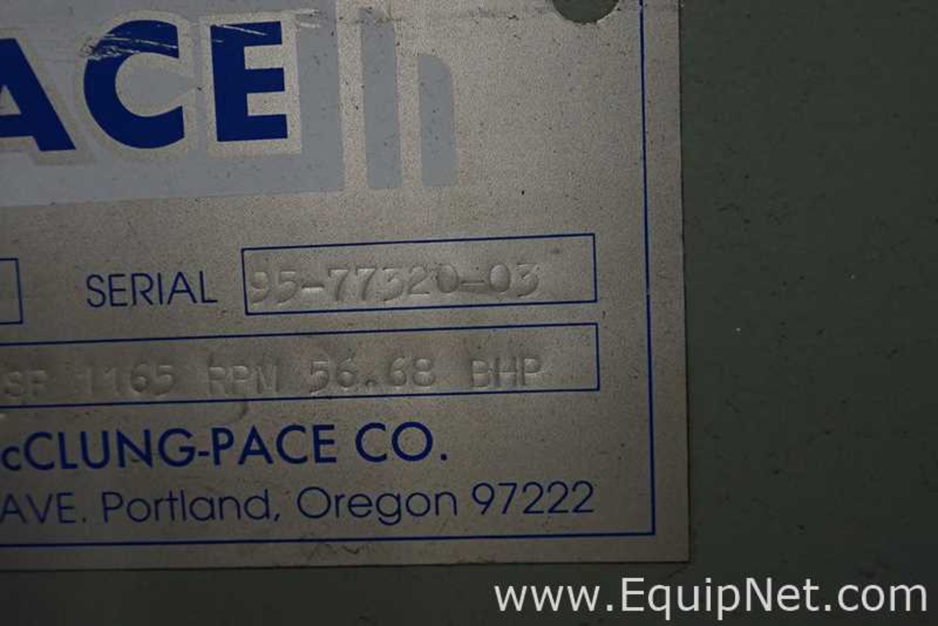 Pace Company CL 44ARRG8 General Air Handler Fan and Motor - Image 52 of 54