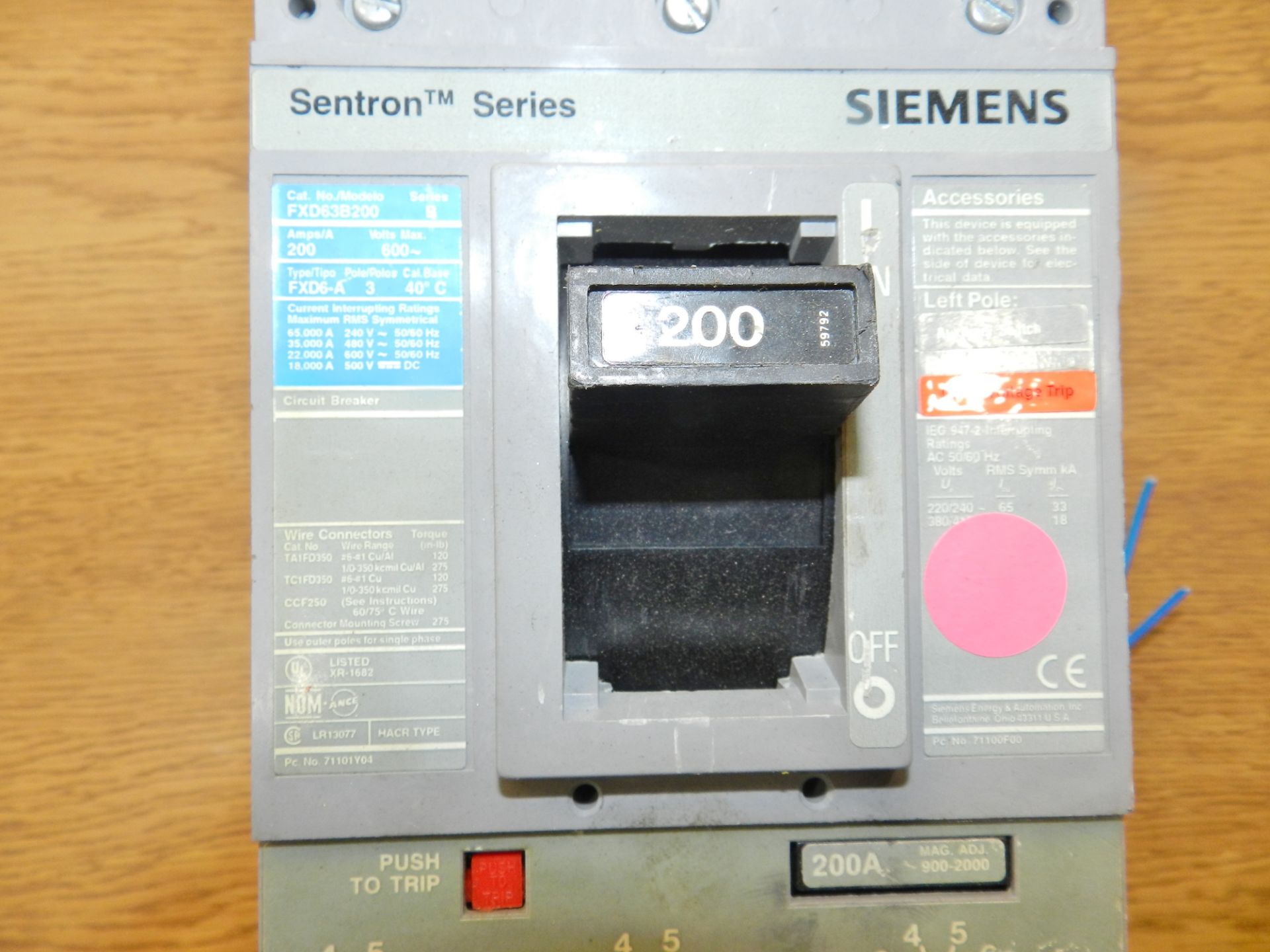 Lot of 10 Siemens Breakers (175A-800A) - Image 3 of 23