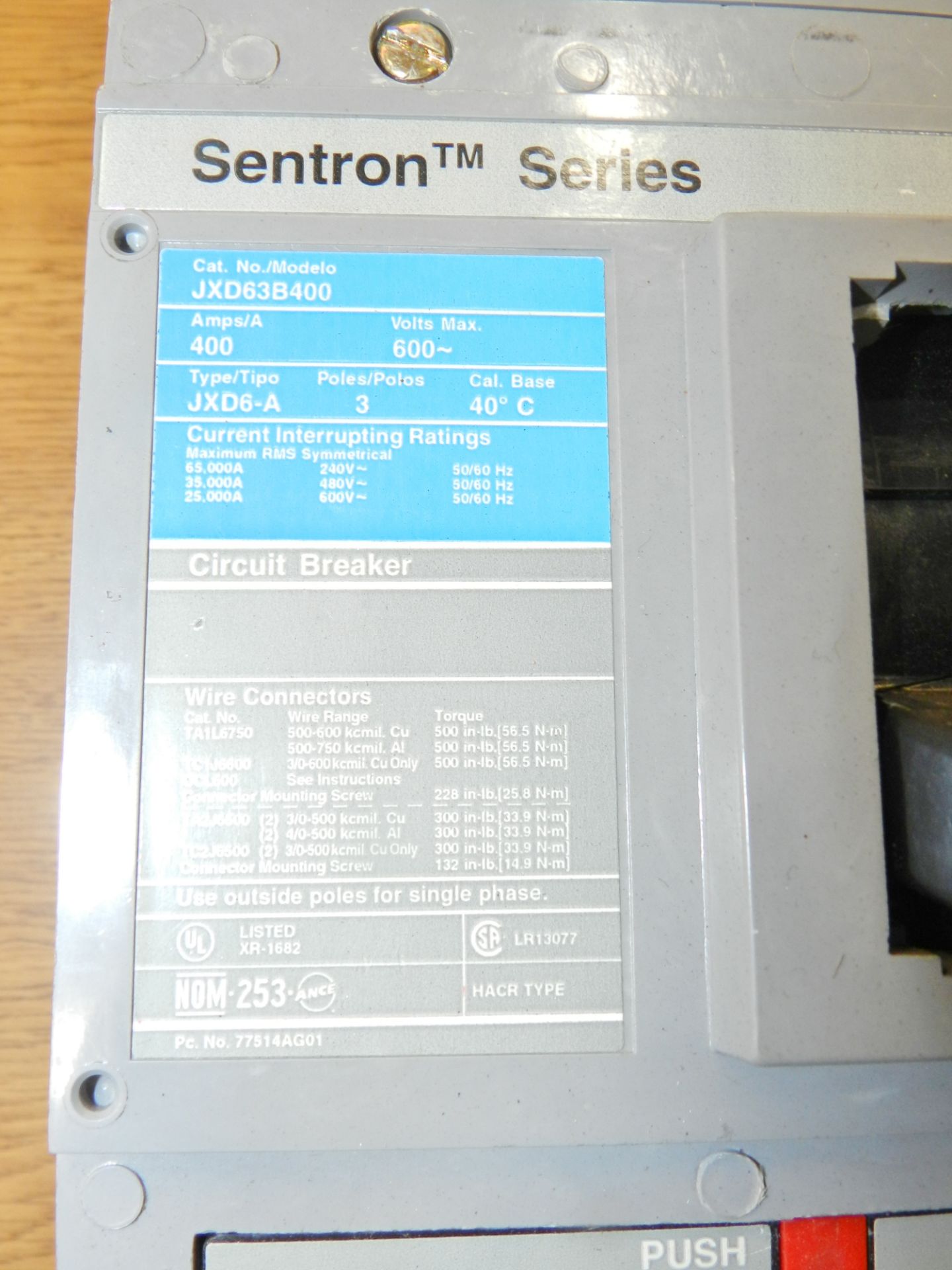 Lot of 10 Siemens Breakers (175A-800A) - Image 14 of 23