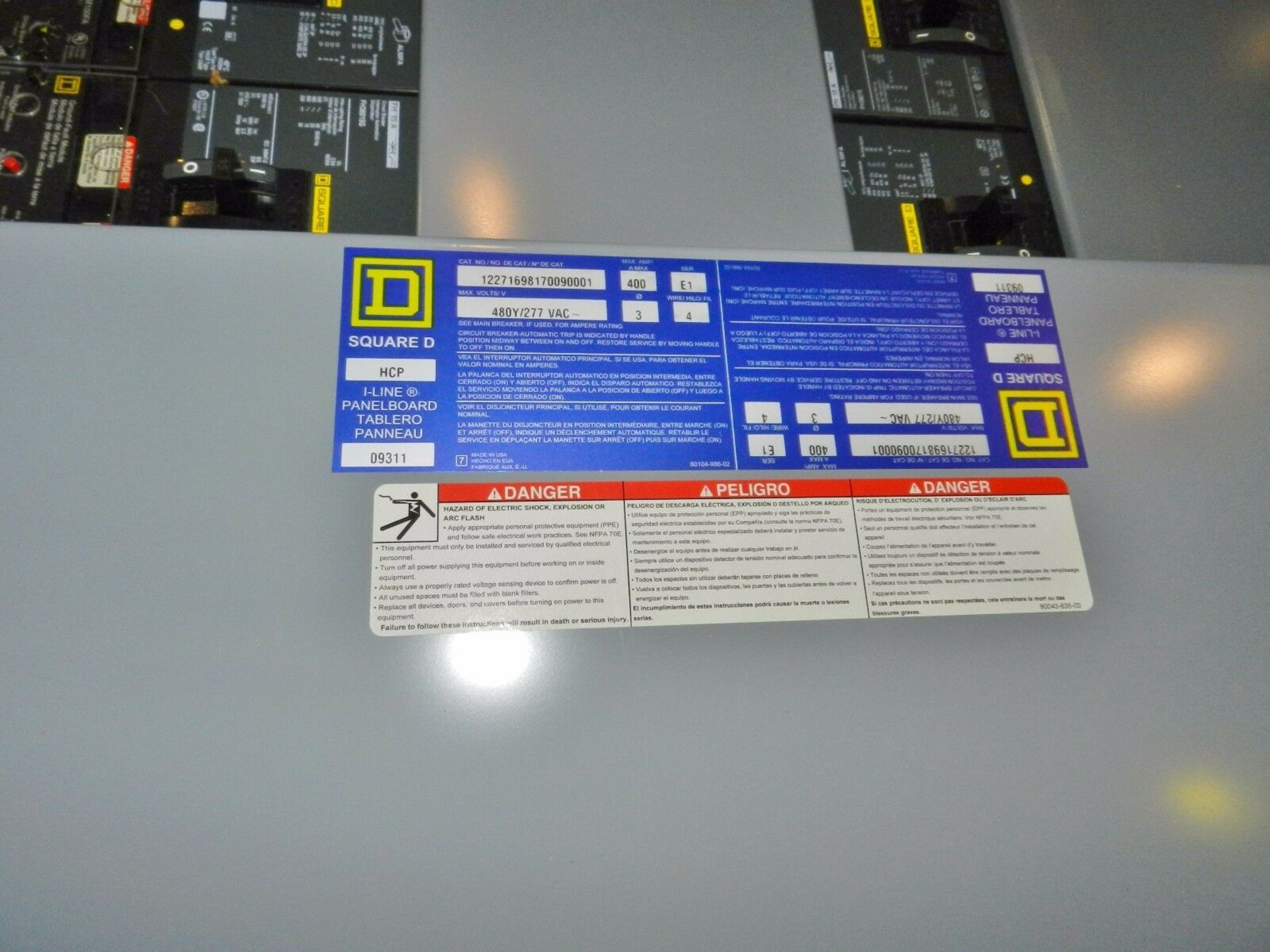 Square D HCP I-Line Panelboard w/ 400 Amp Breakers - Image 2 of 5