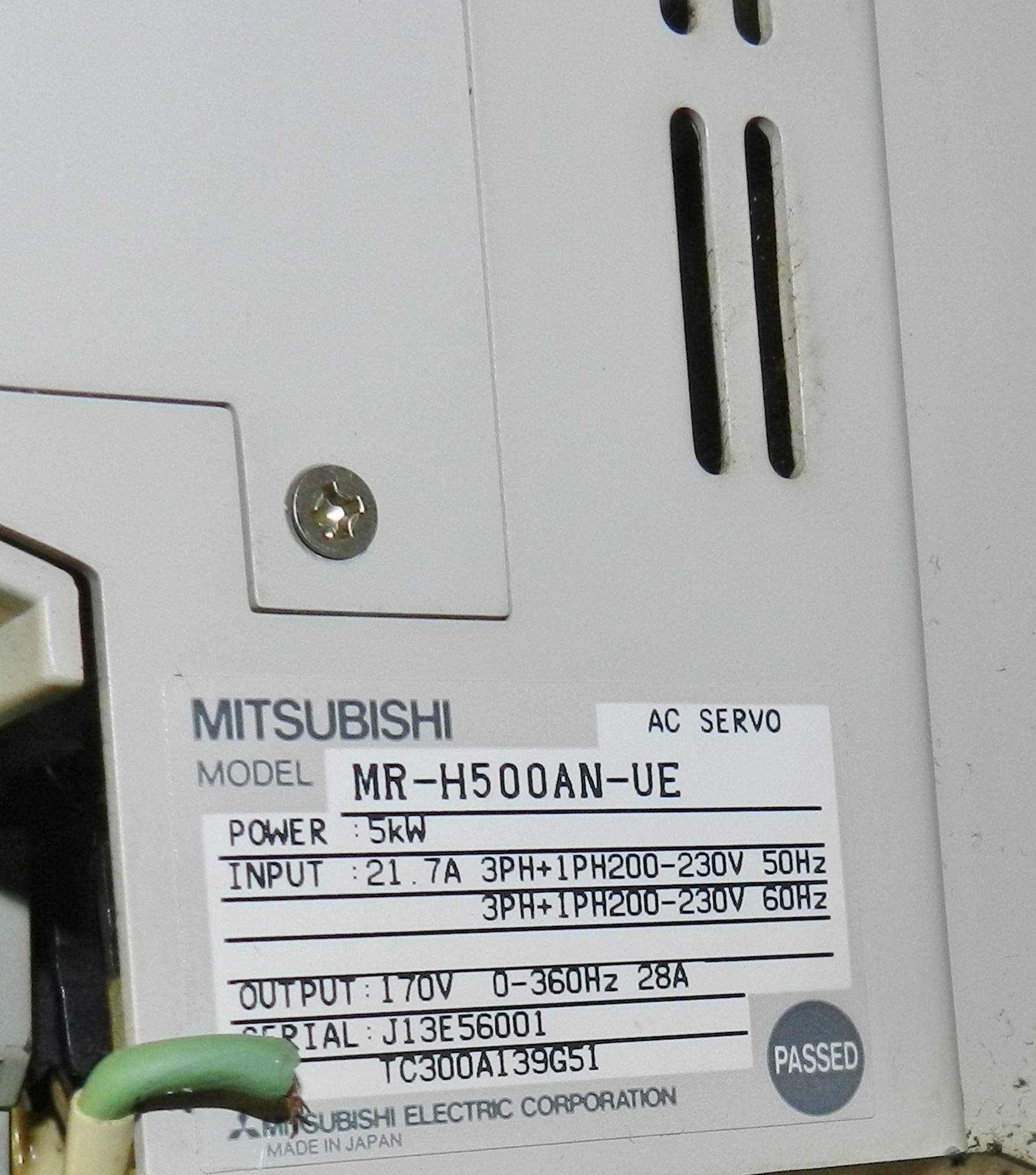 Lot of 2 Mitsubishi Servo Drive 5kW - Image 2 of 2