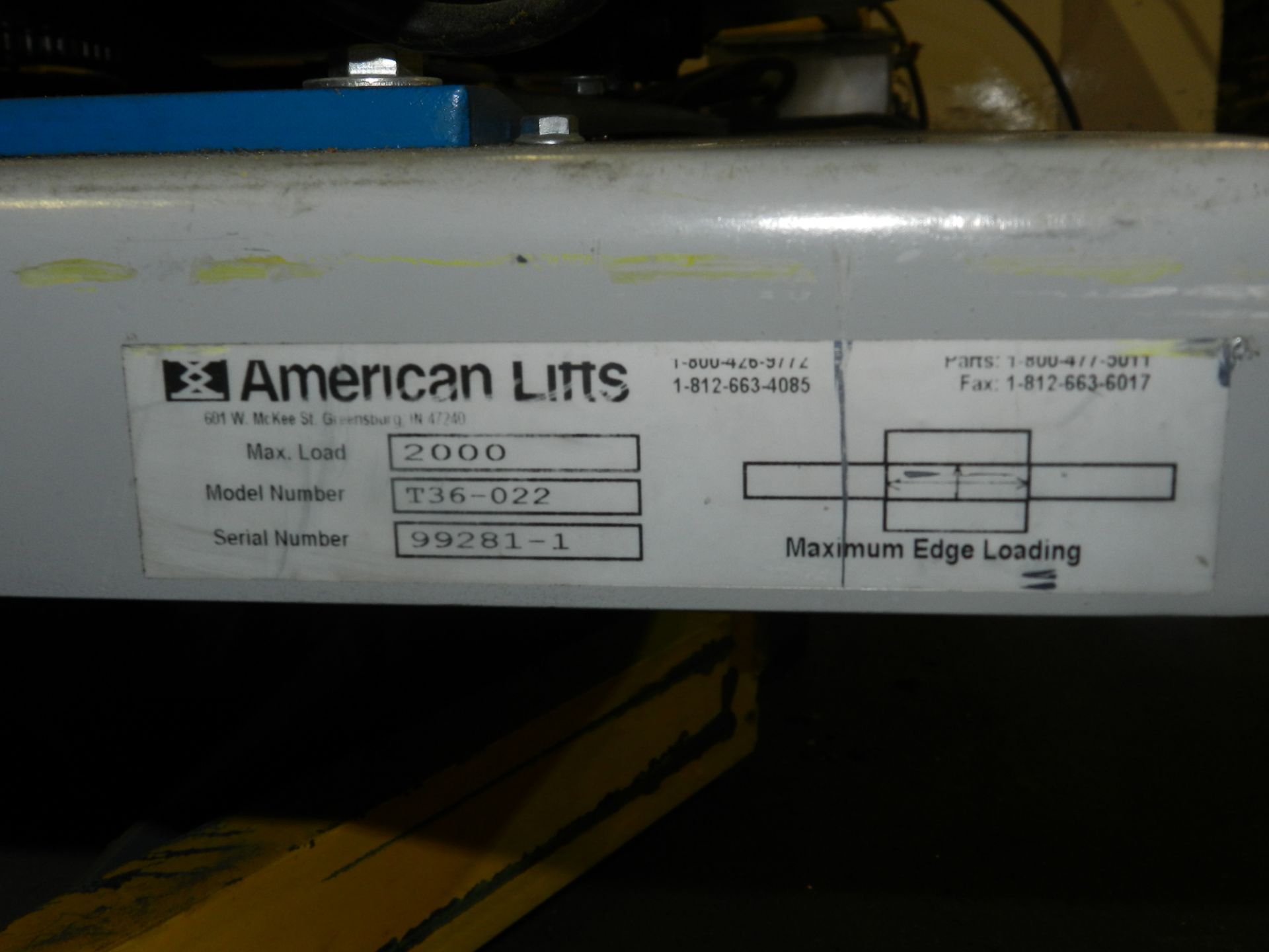 American Lifts Electric Lift Platform - Image 4 of 10