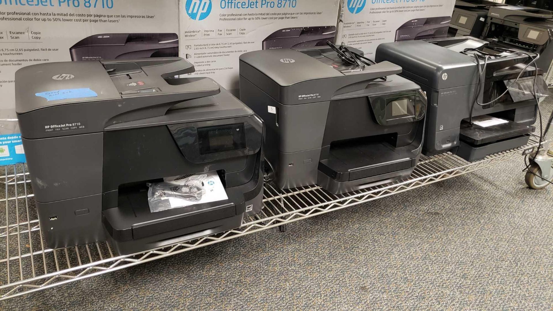 Lot of (3) HP Printers to include (2) HP Officejet Pro 8710 and (1) HP Officejet Pro 8610