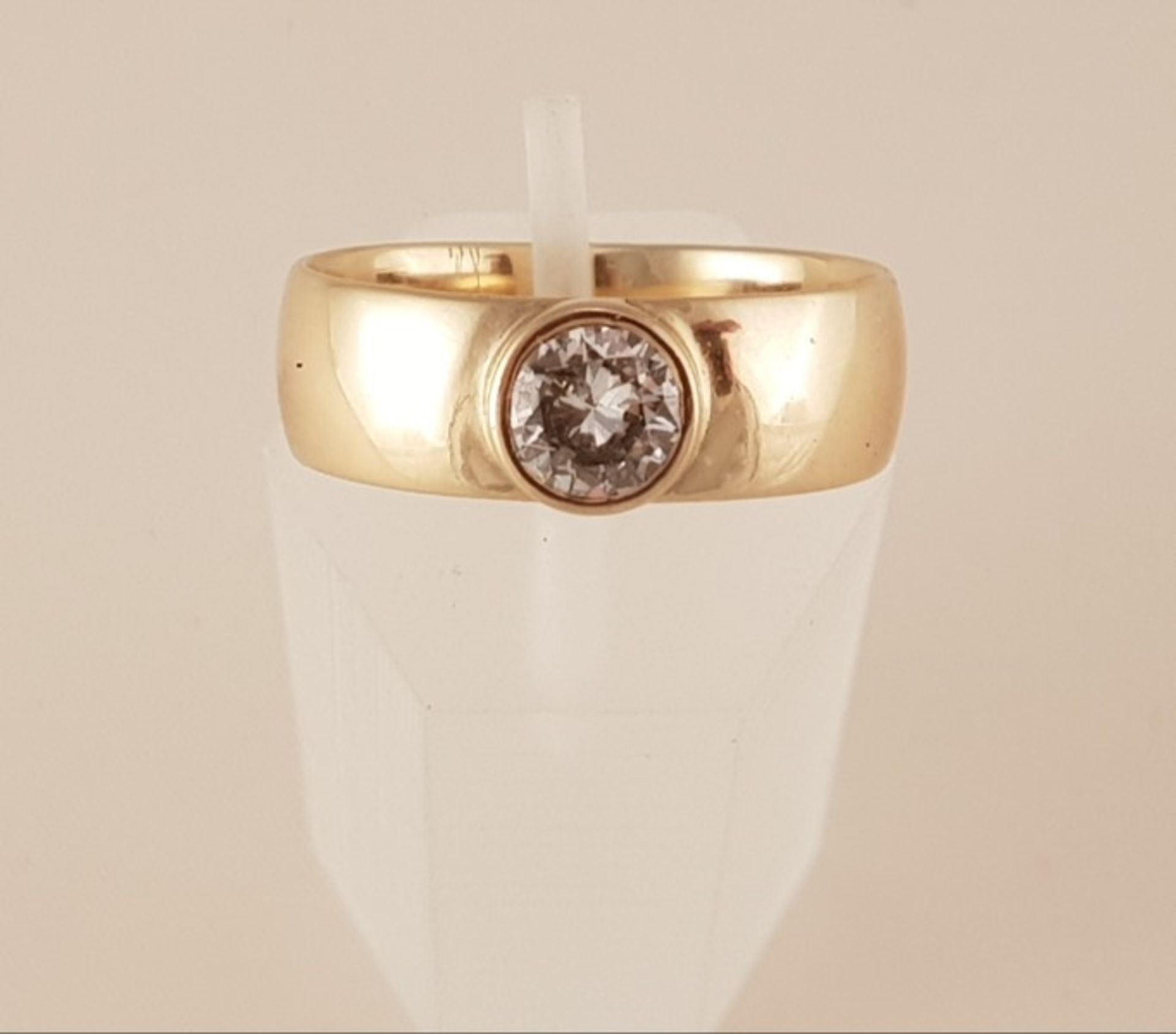 Diamant Solitätär Ring , Gold 585 , 0,5ct , RW56 , 5,8g , Hoher Farb/Reinheitsgrad,