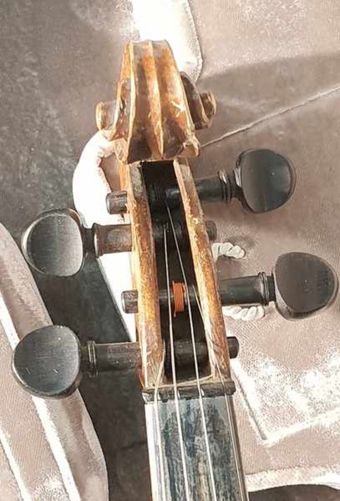 Original Jaeger Geigenkasten mit 4/4 Geige/Violine vermutlich Otto Jäger,Maße Koffer: ca.80x25cm , - Image 7 of 8