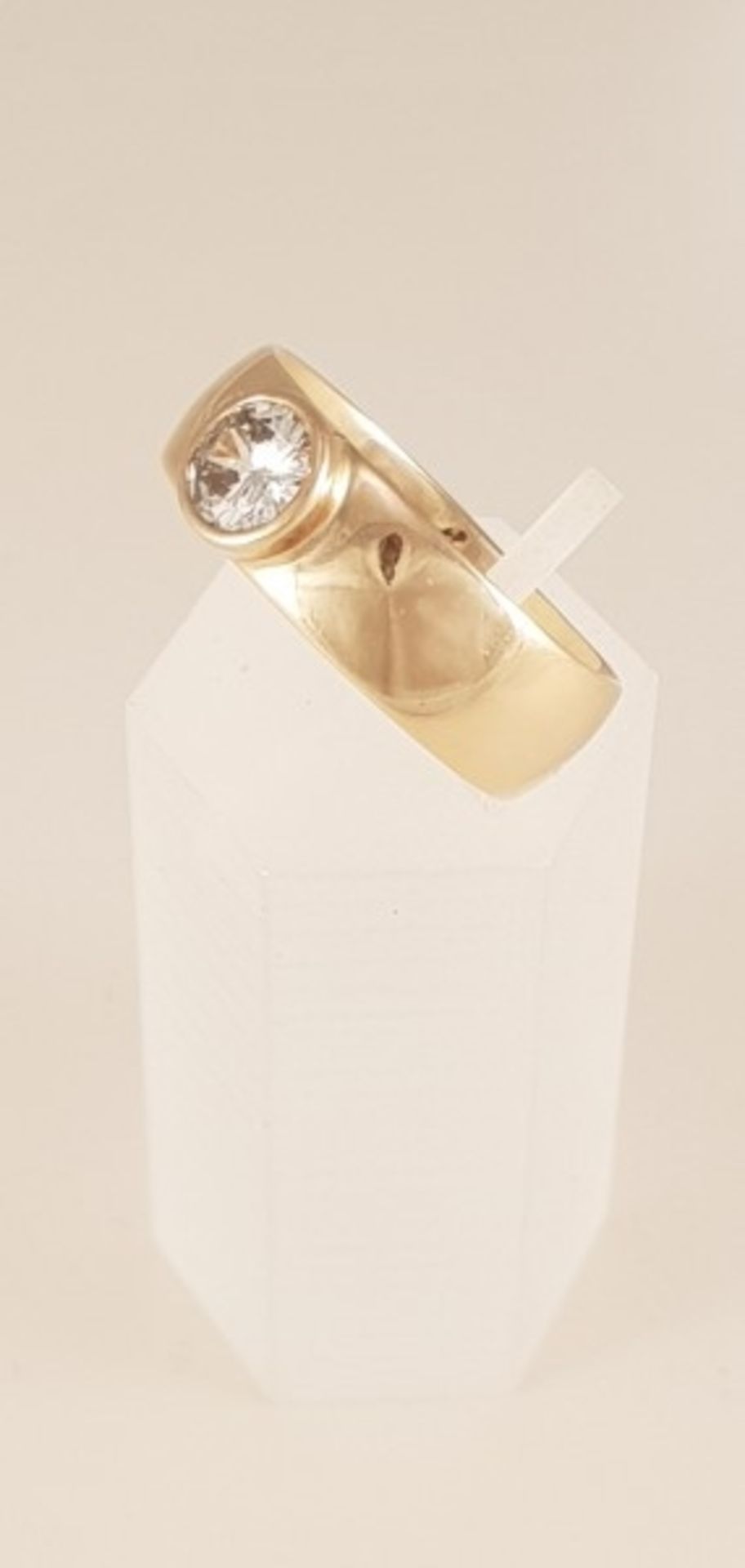 Diamant Solitätär Ring , Gold 585 , 0,5ct , RW56 , 5,8g , Hoher Farb/Reinheitsgrad, - Bild 2 aus 3
