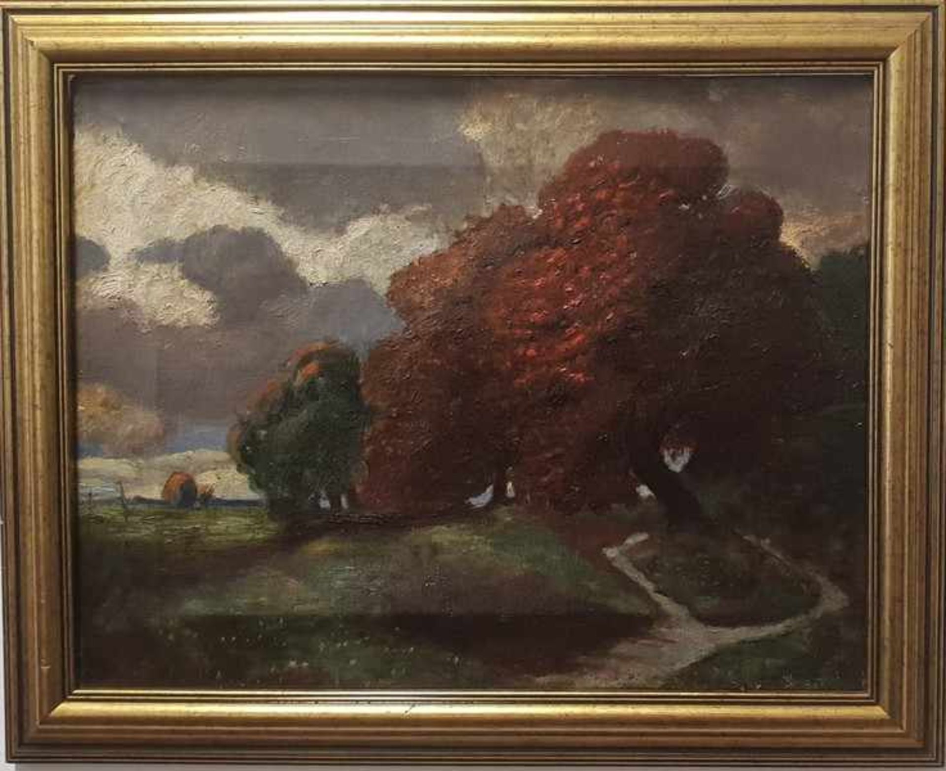 Gemälde Herbstlandschaft , Öl auf Leinwand mit Rahmen signiert H.Darnaut Größe ohne Rahmen: 40x31,
