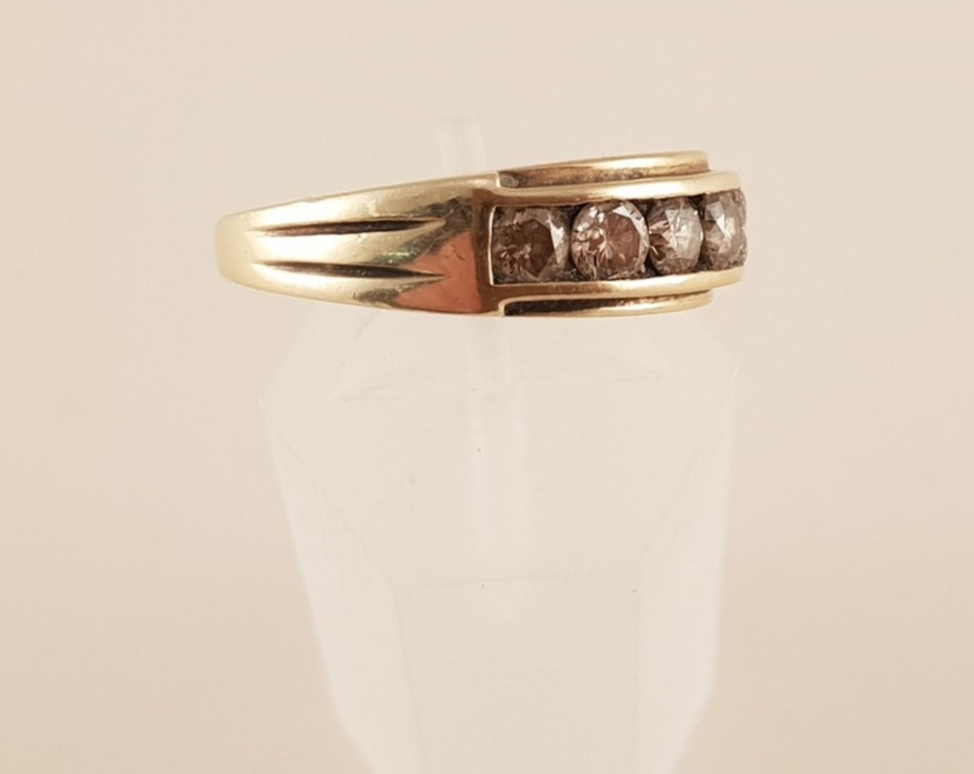 Diamant Ring, Gold 585 , zus.ca. 1ct , RW56 , 3,5g - Bild 2 aus 3