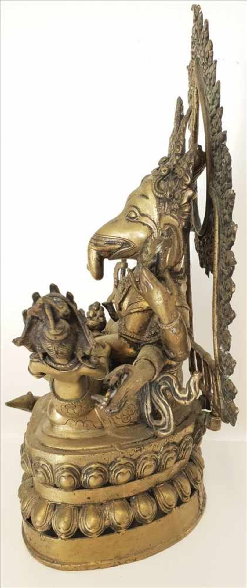 Ganesha , Hinduismus Gottheit , Statue Bronze/ Messing, Asien, Höhe ca. 36 cm , gewicht ca. 4835 - Image 3 of 5