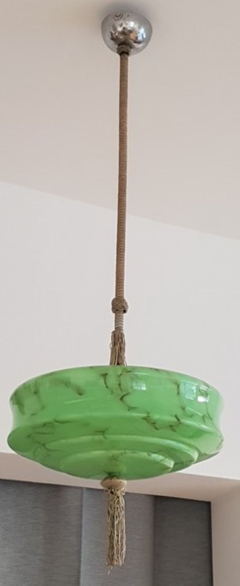 Deckenlampe , Glas , Art Deco, 30er Jahre Paar ,Durchmesser Glaskorpus:30cm,