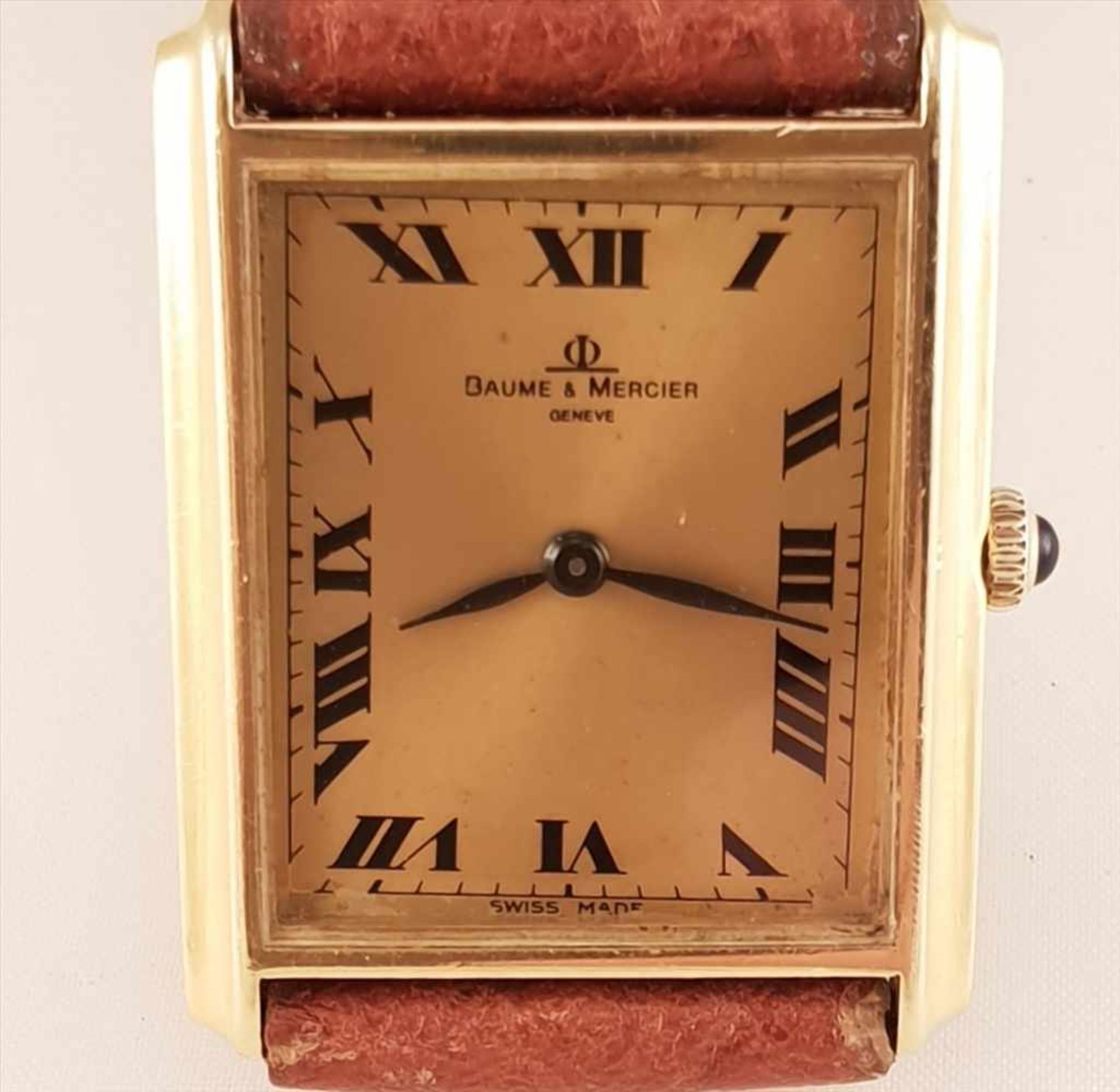 Baume Mercier Tank, Armbanduhr, Gold 750 , mechanisch,Werknr.: BM775 , Gehäusenr.: 755214 37205 ,