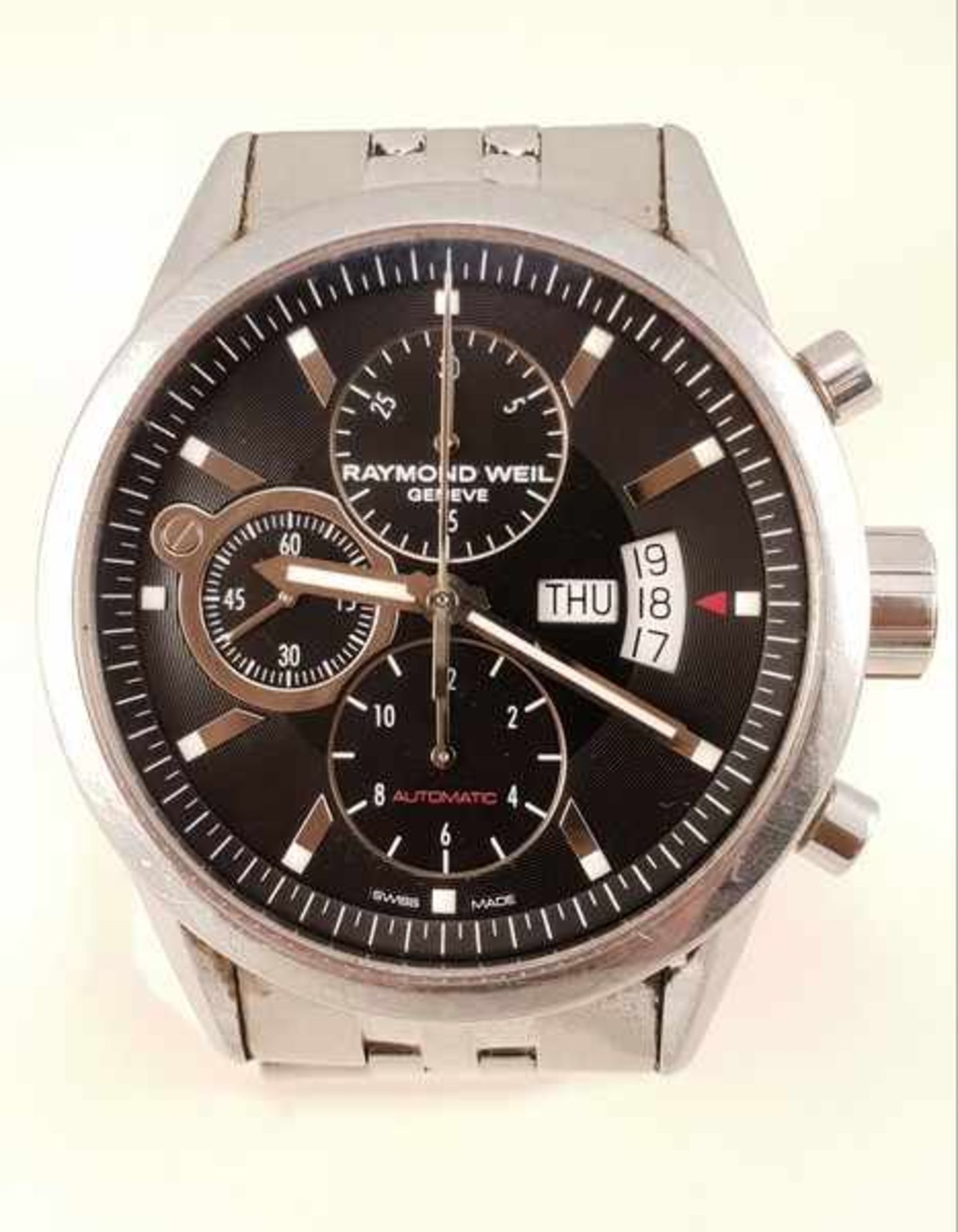 RAYMOND WEIL ,Freelancer Chronograph Armbanduhr Edelstahl, Automatik, Ankerwerk, Kaliber RW 5000,