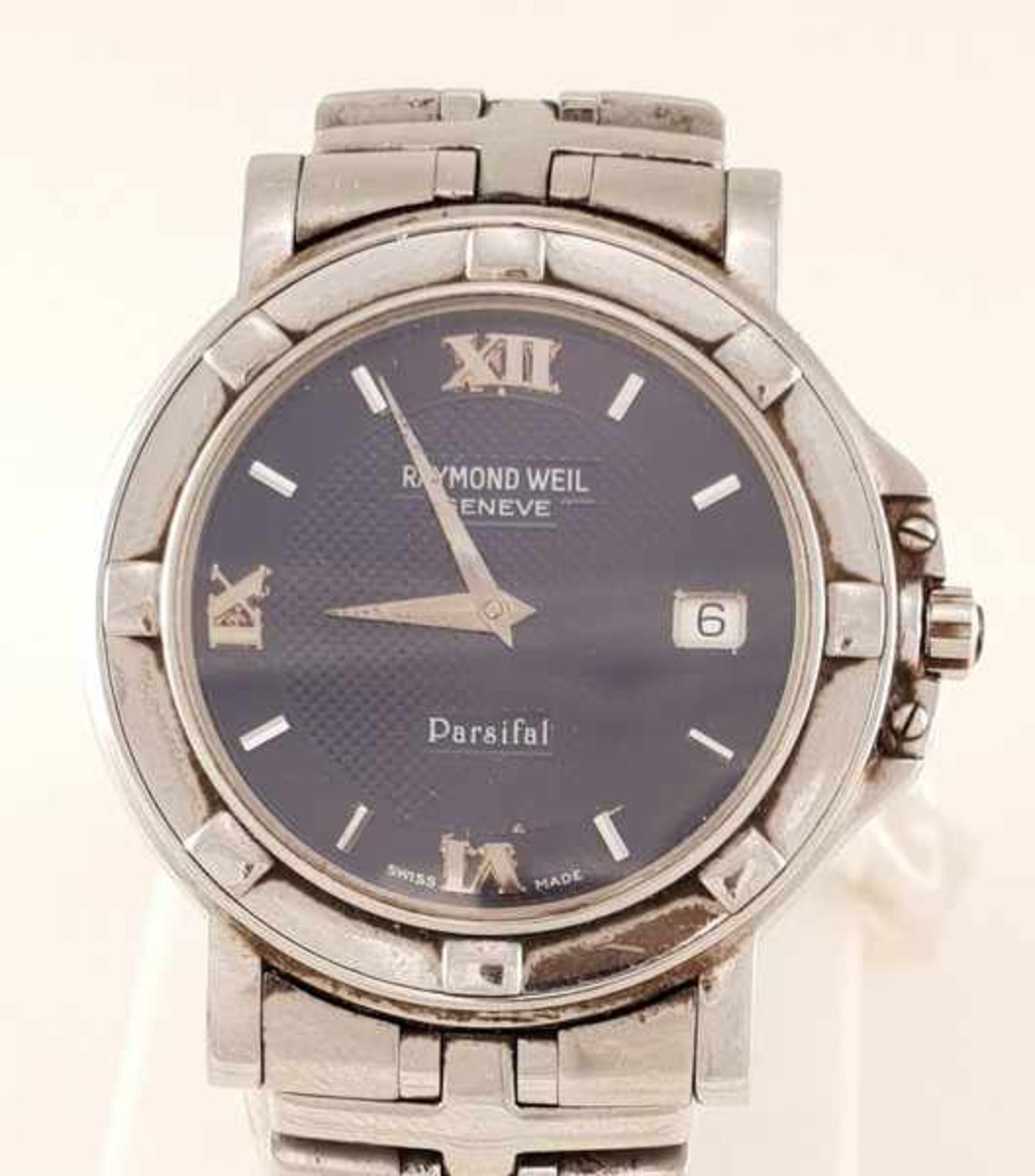 Raymond Weil , Parsifal ,Herrenarmbanduhr, Stahl, Quartz, Ref:9531 B 379328,Gehäusedurchmesser: ca.