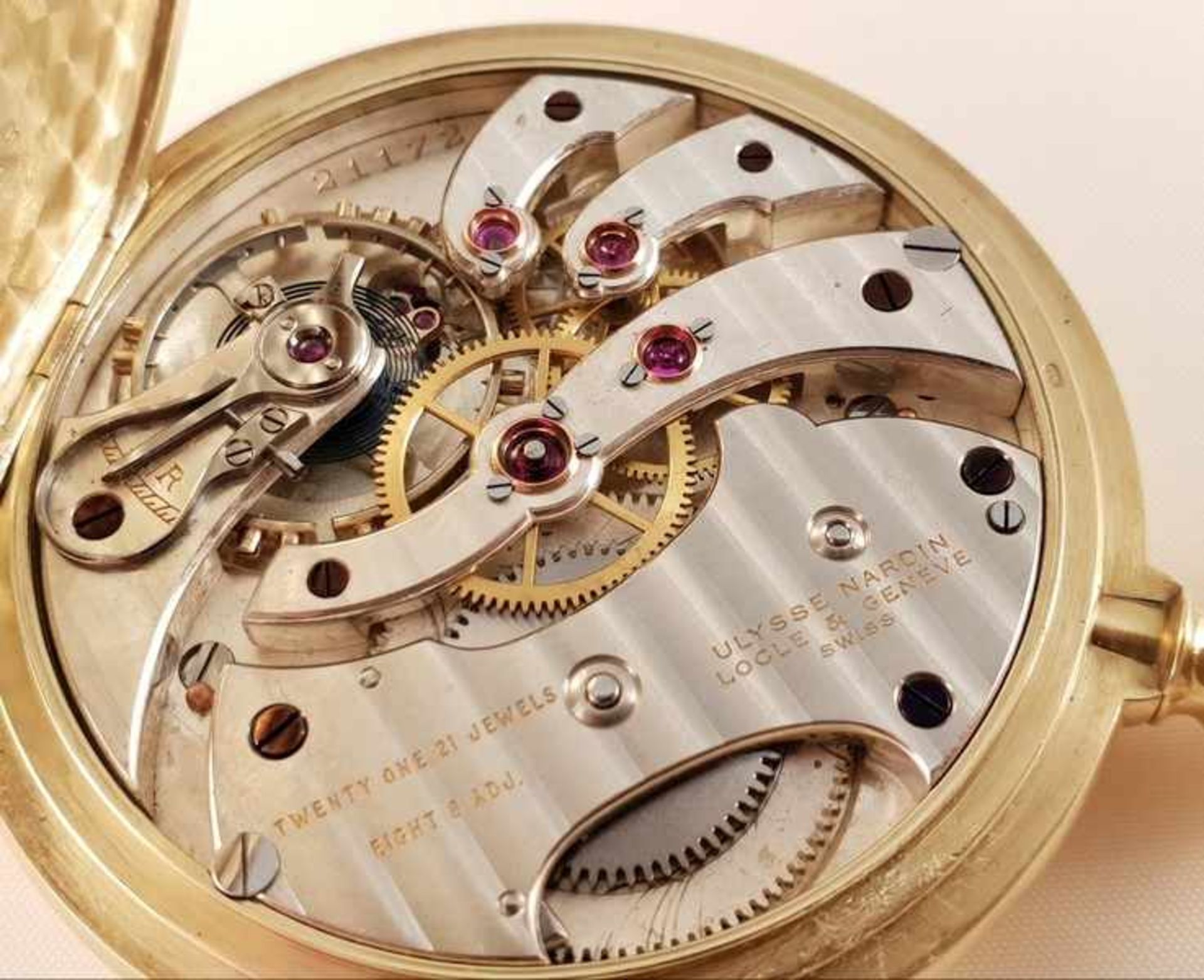 Ulysse Nardin Locle ,Taschenuhr, Gold 750,Anker-Chronometer mit Schwanenhalsfeinregulierung und - Bild 4 aus 4