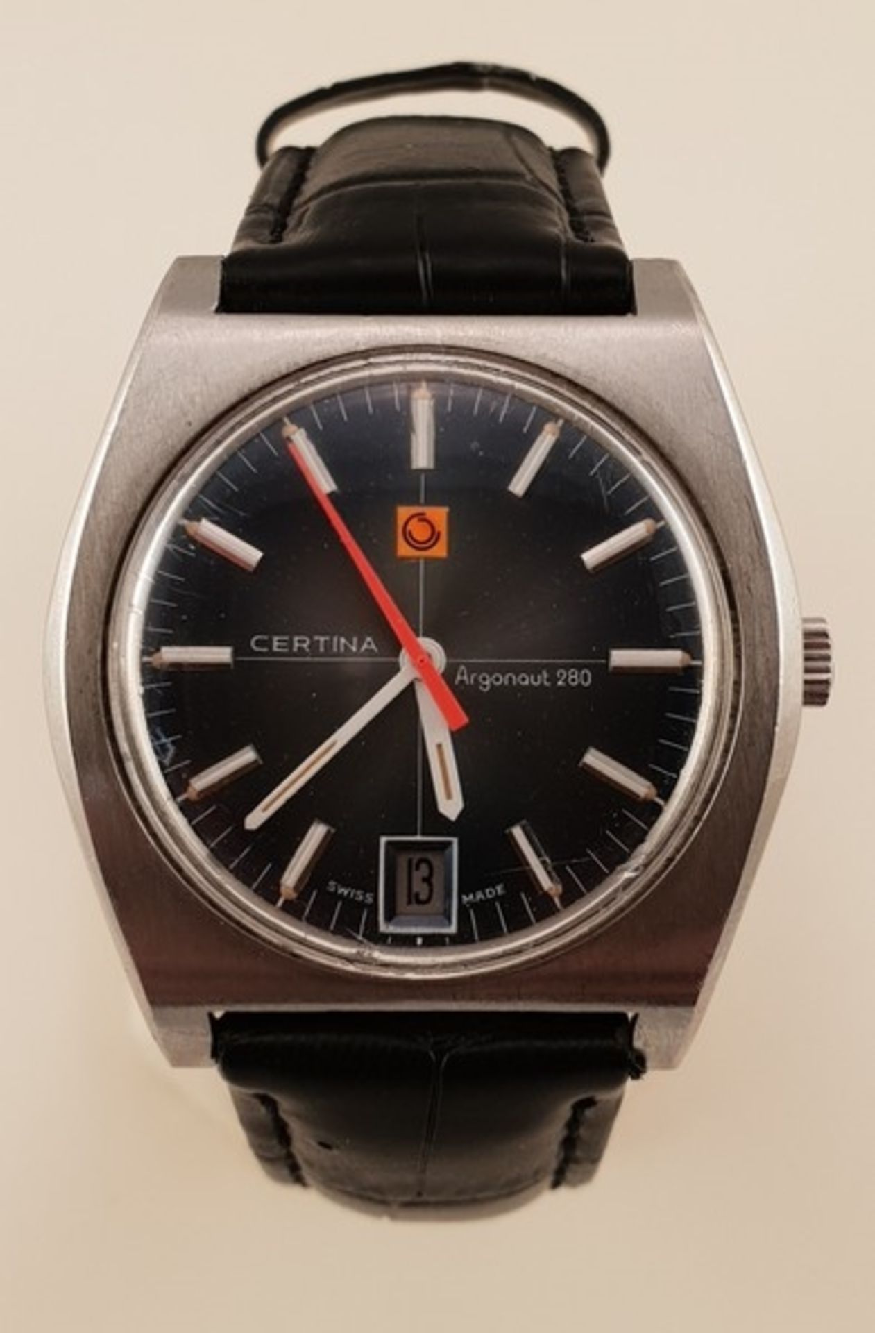 Certina Argonaut 280 ,Armbanduhr, Stahl, Handaufzug,Stoßsicherung, Zentralsekunde, 70er Jahre, 54 g,
