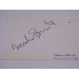 Autograph: A single signed autograph album page - MARLON BRANDO - Near Fine (signature to rear) -