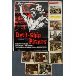 THE DEVIL-SHIP PIRATES Lot x 3 - HAMMER - British One Sheet Film Poster (1970's Release) - (27" x