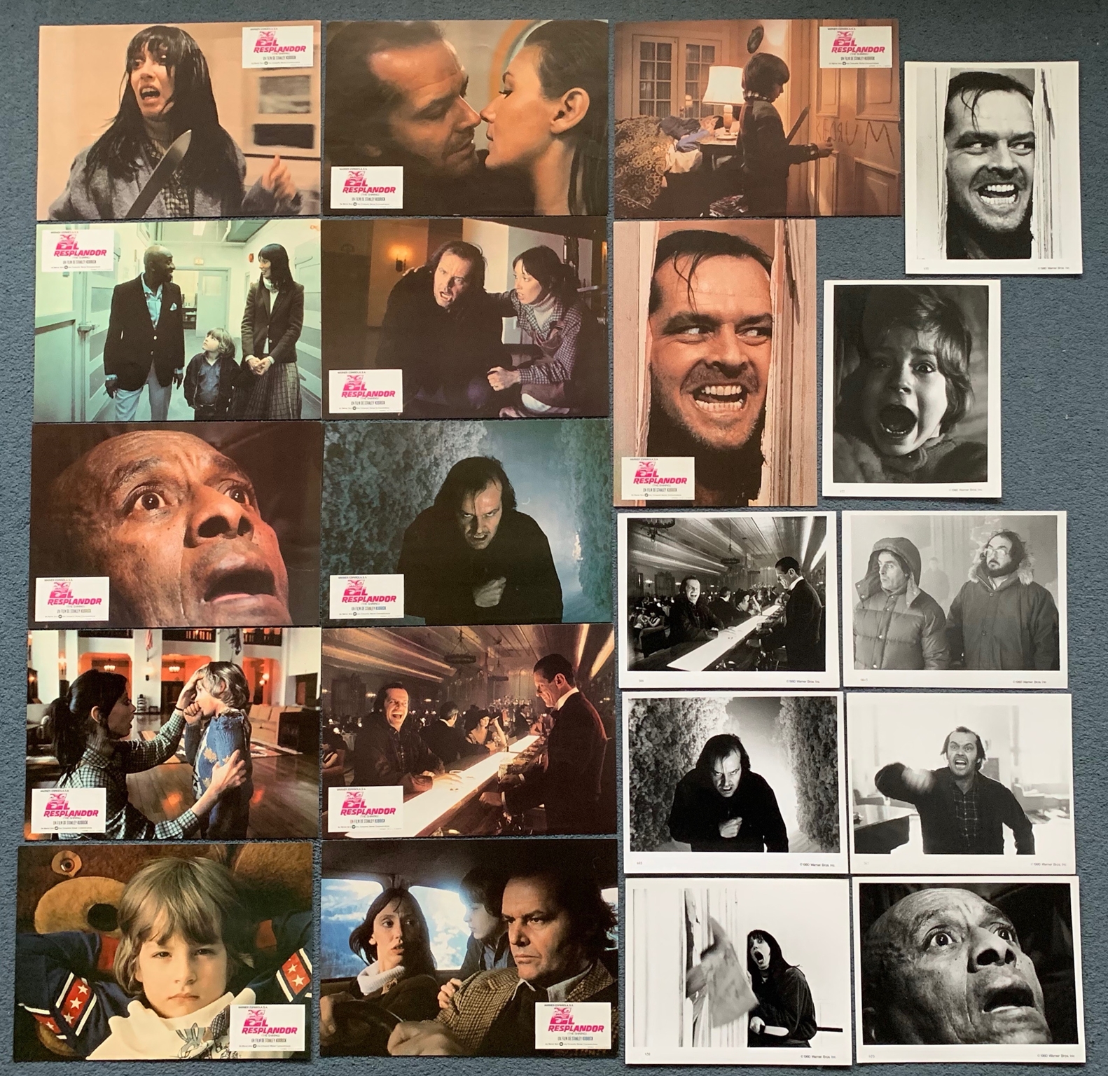 THE SHINING (1980) - (20 in Lot) - 8 x Studio issued black & white press stills featuring JACK