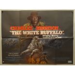 WHITE BUFFALO (1977) - UK Quad Film Poster - BORIS VALLEJO artwork featuring CHARLES BRONSON & a