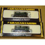 A PAIR OF N GAUGE STEAM TANK LOCOMOTIVES by GRAHAM FARISH - 1 x 1124 and 1 x 1114 CLASS 5700 PANNIER