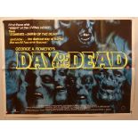 DAY OF THE DEAD (1985) - UK Quad Film Poster - FIRST RELEASE - GEORGE A ROMERO - 'Wall of Zombies'
