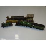 A SMALL QUANTITY OF OO GAUGE MODEL RAILWAY ITEMS TO INCLUDE 1 X STEAM TANK LOCO, 1 X STEAM LOCO WITH