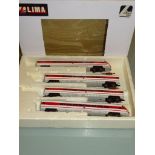 HO GAUGE MODEL RAILWAYS: A LIMA ITALIAN OUTLINE ETR450 PENDOLINO HST IN FS RED/WHITE LIVERY - VG