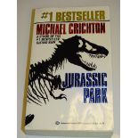 JURASSIC PARK - A SIGNED PAPERBACK BOOK (1993 edition) - The signatures were obtained in person