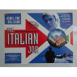 THE ITALIAN JOB (1969) - 1999 release - Over sized lobby card / UK mini poster - Flat/Unfolded (as