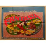 FANTASIA (1976 Release) - UK Quad Film Poster - The Sorceror's Apprentice, Mickey Mouse features