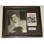 AUTOGRAPH: A FRAMED AND GLAZED MOUNTED PHOTOGRAPH AND SIGNATURE: GEORGE COLE (ST TRINIAN'S)