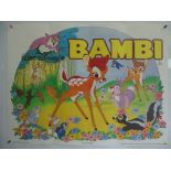 BAMBI (1985 Release) - UK Quad Film Poster - Classic WALT DISNEY animated adventure - 30" x 40" (