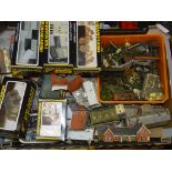 A LARGE QUANTITY OF N GAUGE BUILDING KITS by FARISH, RATIO and others as lotted F/G (mostly unboxed)