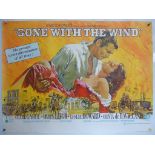GONE WITH THE WIND (1970's Release) - UK Quad Film Poster - Howard Terpning artwork - (30" x 40" -
