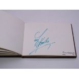 Autograph: An autograph album - numbered 110 containing circa 50 signatures collected in person by