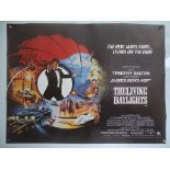 JAMES BOND: THE LIVING DAYLIGHTS (1987) - UK Quad Film Poster - Featuring Brian Bysouth artwork: The