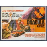 DRACULA A.D.1972 (1972) - British UK Quad - HAMMER - Tom Chantrell artwork - 30" x 40" (76 x 101.5