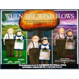 WHEN THE WIND BLOWS (1986) - UK Quad - Animated tale of nuclear war based on the work of RAYMOND