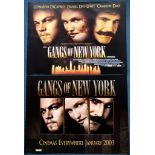 GANGS OF NEW YORK (2002) Lot x 2 - UK Quads - Advance Teaser & Main Design - MARTIN SCORSESE -