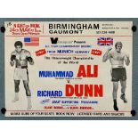 MUHAMMAD ALI vs RICHARD DUNN (1976) - British UK Quad - From the Birmingham Gaumont a UK quad for