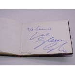 Autograph: An autograph album - numbered 99 containing circa 50 signatures collected in person by