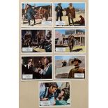 FOR A FEW DOLLARS MORE (1967) - 7 x British Front of House Lobby Cards - CLINT EASTWOOD as Sergio