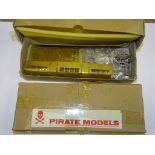 OO GAUGE MODEL RAILWAYS - A PAIR OF UNBUILT WHITE METAL AND BRASS KITS by PIRATE MODELS - NO R.003