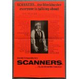 SCANNERS (1974) - British Double Crown - DAVID CRONENBERG - 20" x 30" (51 x 76 cm) - Folded (as